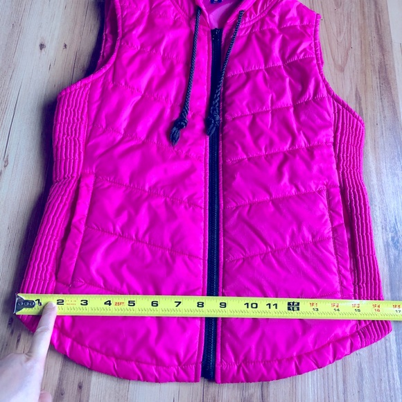 CITY STREETS Puffer Vest w/ Hood Pink XS Women’s - Picture 8 of 14